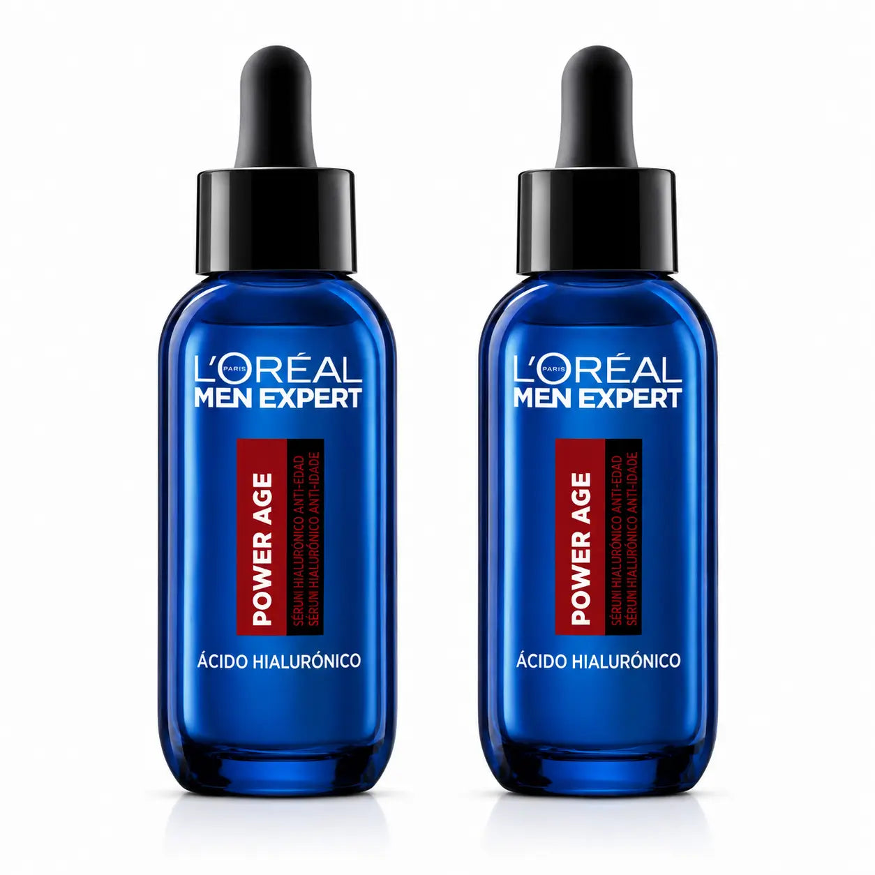 L'Oréal Paris Men Expert Power Age Serum: Anti-Età con Acido Ialuronico, Riduce le Rughe, confezione da 2