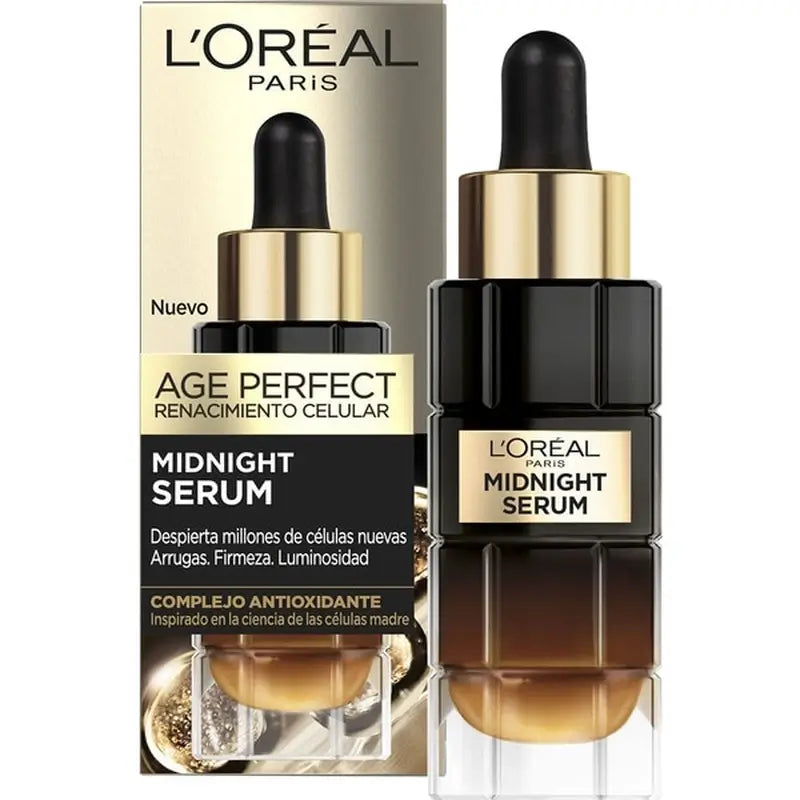 L'Oréal Paris Midnight Serum Age Perfect Cellular Revival, con complesso antiossidante, siero viso notte
