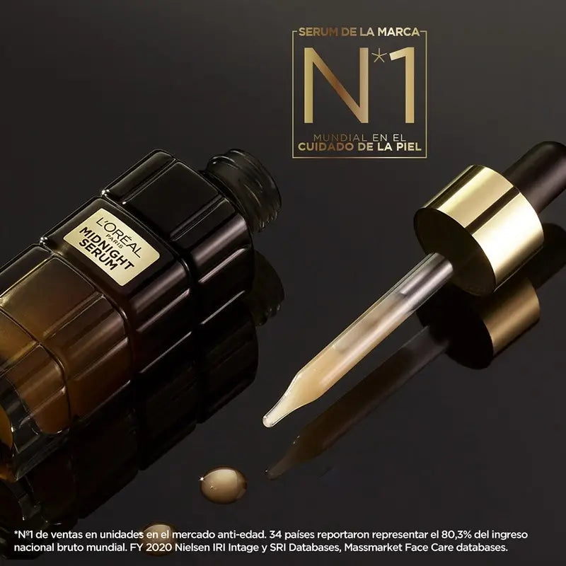 L'Oréal Paris Midnight Serum Age Perfect Cellular Revival, con complesso antiossidante, siero viso notte