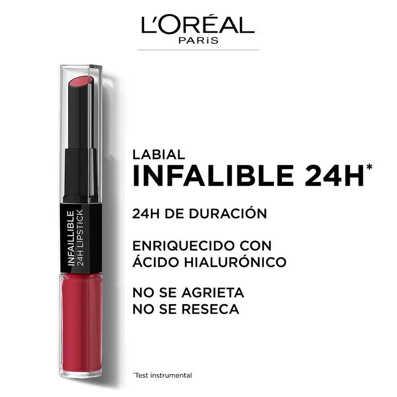 L'Oréal Paris 24H Infallible Rossetto Permanente Tonalità 804 Rosa Metro-Proof