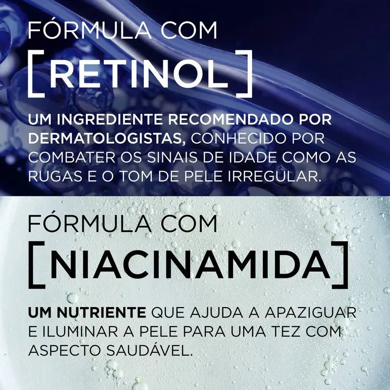 L'Oréal Paris Pressed Laser Revitalift Crema Notte con Retinolo + Niacidamide Formato monodose, 50ml
