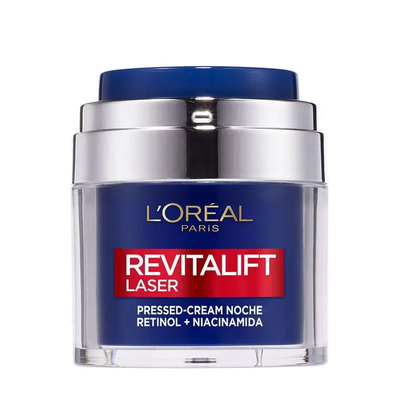 L'Oréal Paris Pressed Laser Revitalift Crema Notte con Retinolo + Niacidamide Formato monodose, 50ml