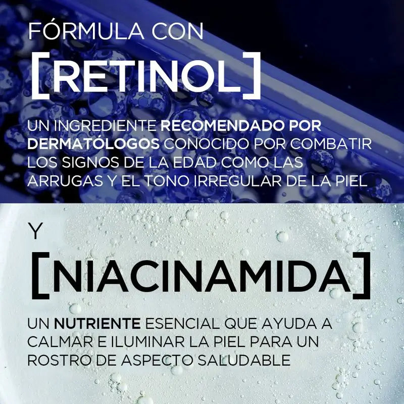 L'Oréal Paris Pressed Laser Revitalift Crema Notte con Retinolo + Niacidamide Formato monodose, 50ml