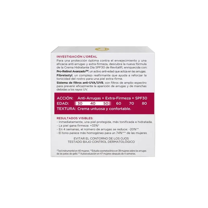 L'Oréal Paris Revitalift Crema Giorno Antirughe Con Protezione Solare - Con Pro-Retinolo - 50 Ml