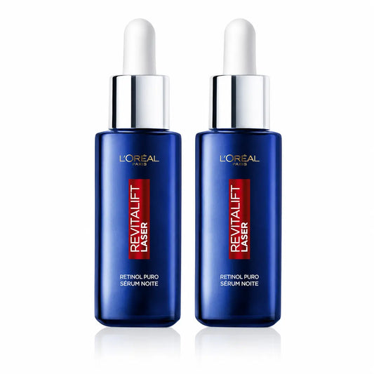 L'Oréal Paris Revitalift Laser Siero Notte Retinolo Puro Rughe Profonde , confezione da 2