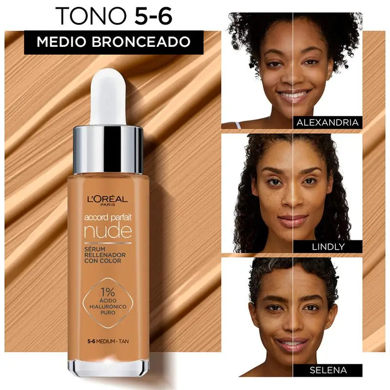 L'Oréal Paris Colour Serum Accord Parfait Tonalità 5-6 Medio Scuro