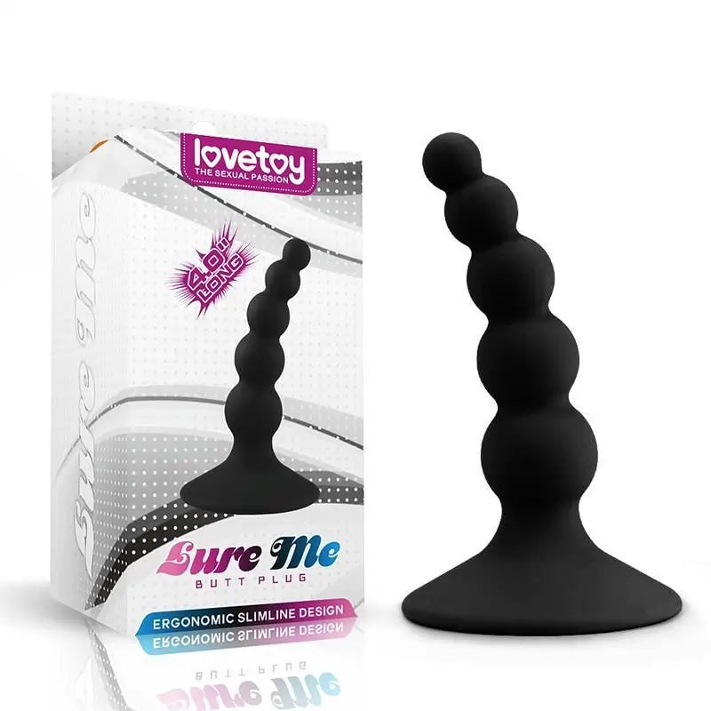 Plug anale Lovetoy Lure Me in silicone nero