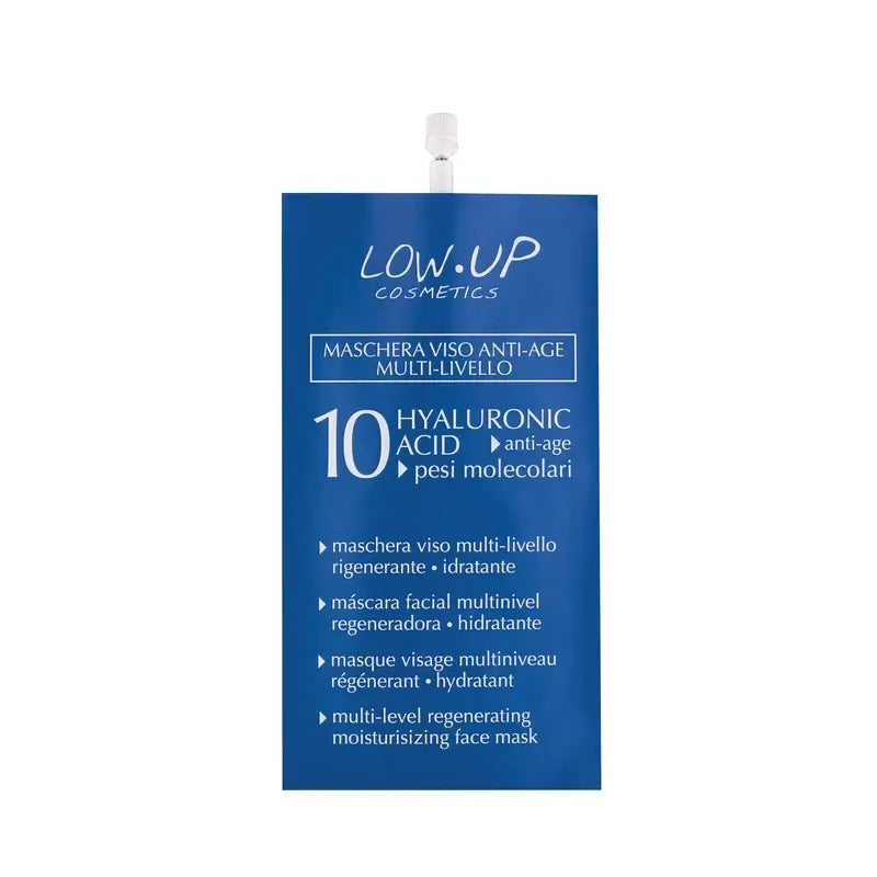 Low Up Maschera viso all'acido ialuronico 10 Anti-Age, 20 ml