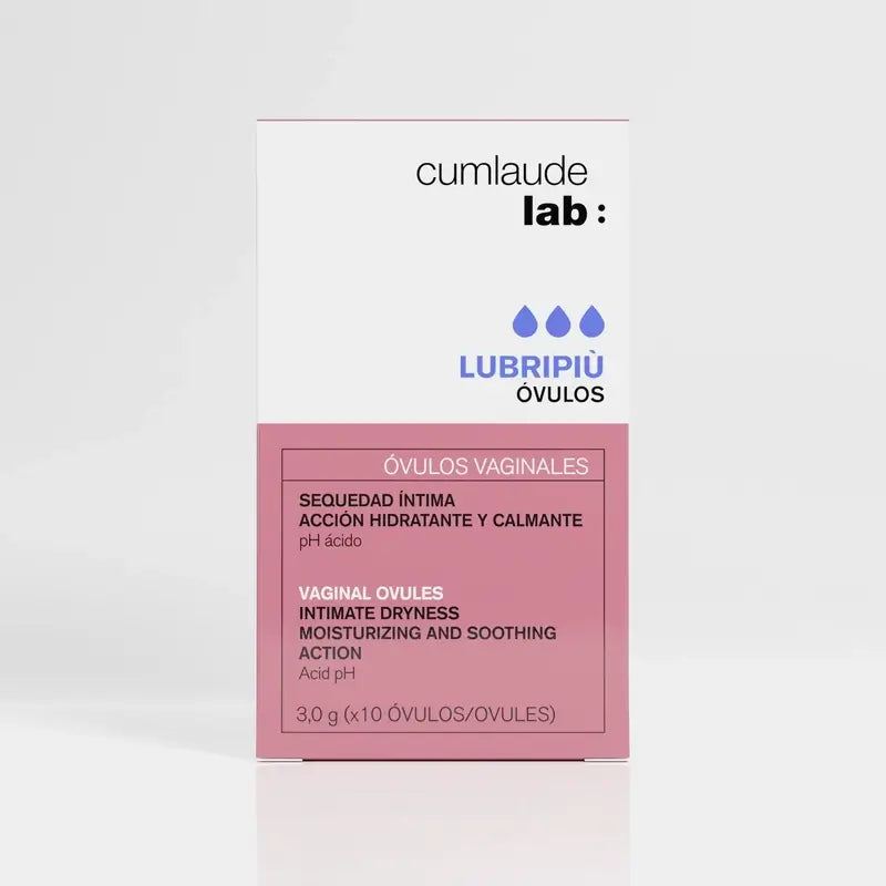 Cumlaude Lubripiu Lab Ovuli vaginali idratanti e lenitivi, 10 unità