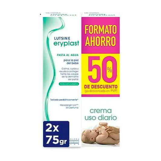 Eryplast Lutsine E45 Crema per pannolini a base d'acqua, confezione 2 x 75 gr