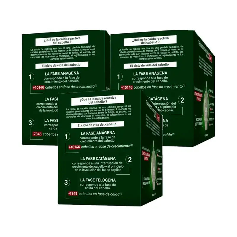 Luxeol 3 In 1 Trattamento Reazionale Anticaduta, Confezione 3 x 14 Fiale da 7 Ml
