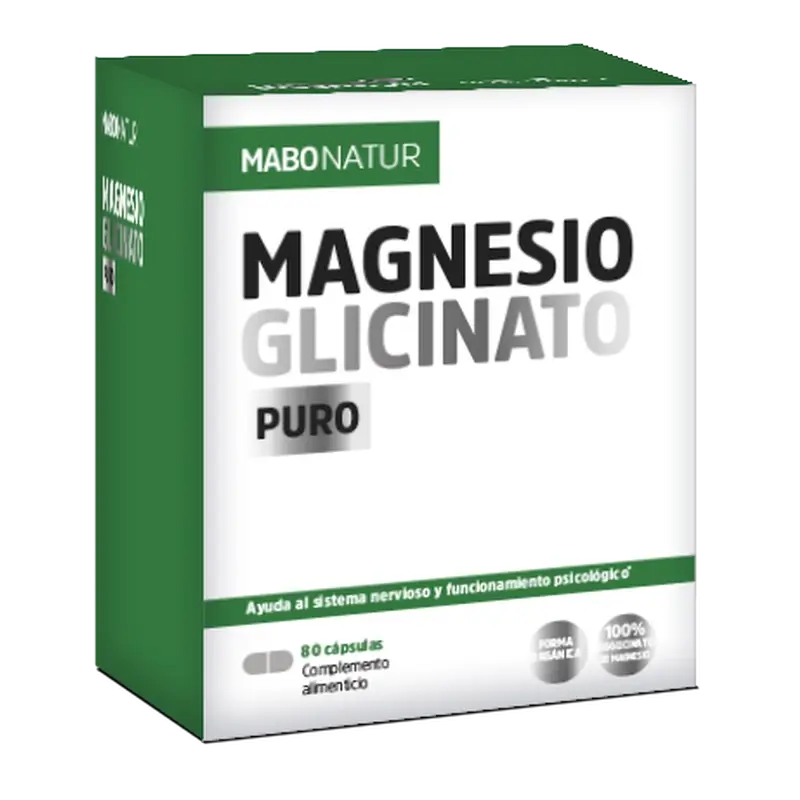 Mabonatur Magnesio glicinato, puro, 80 capsule