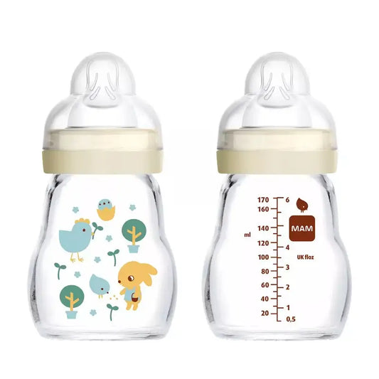 Mam Baby Baby Bottle Crystal Feel Good Neutral Matt, 170 ml