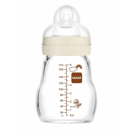 Mam Baby Baby Bottle Crystal Feel Good Neutral Matt, 170 ml