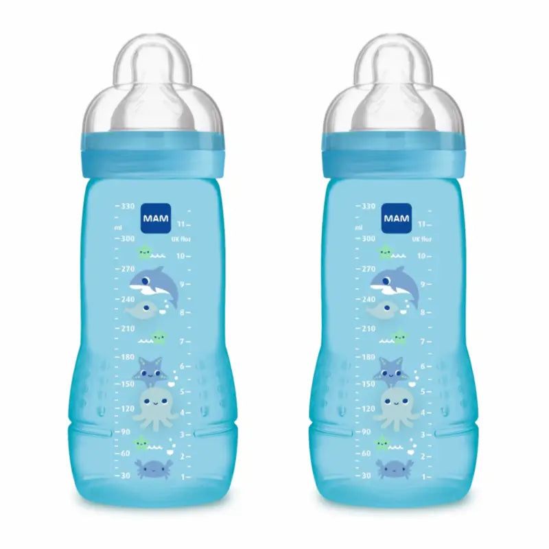 Biberon Mam Baby Easy Active Blu brillante, 2X330Ml
