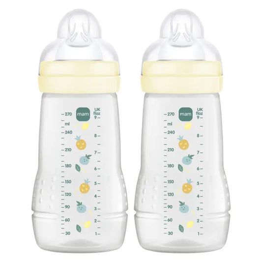 Mam Baby Easy Active Biberon Neutro Lucido, 2X270Ml