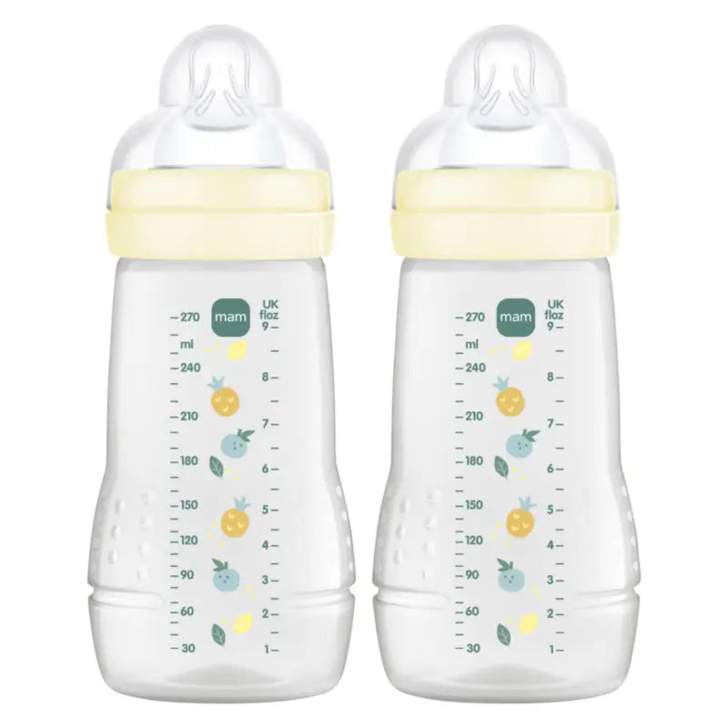 Mam Baby Easy Active Biberon Neutro Lucido, 2X270Ml