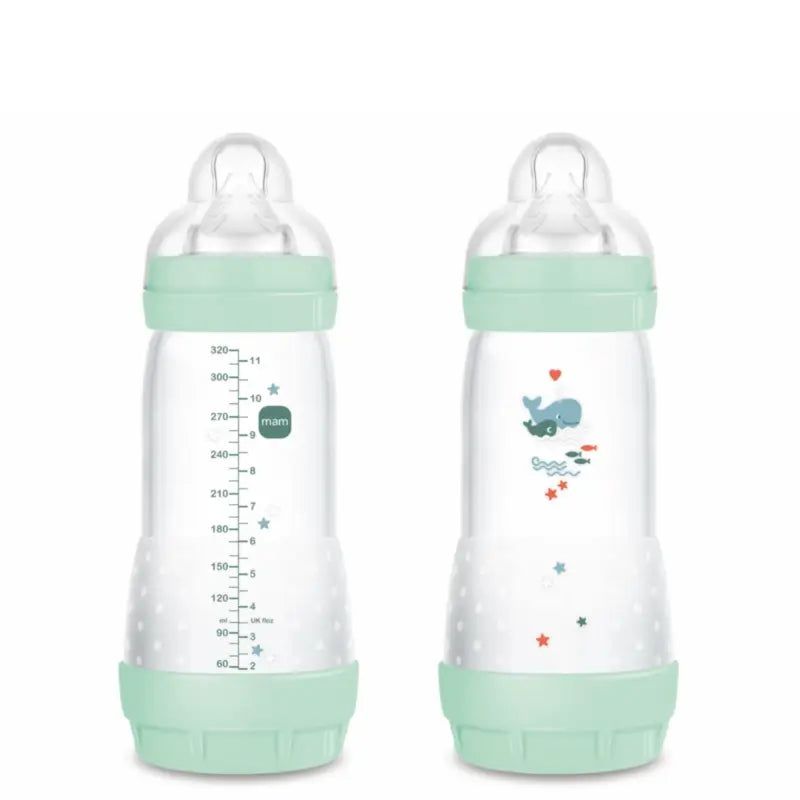 Bottiglia anticolica Mam Baby Easy Start Blu brillante, 2X320Ml