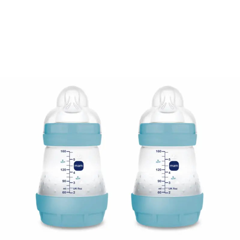 Bottiglia anticolica Mam Baby Easy Start Blu Matt, 2X160Ml