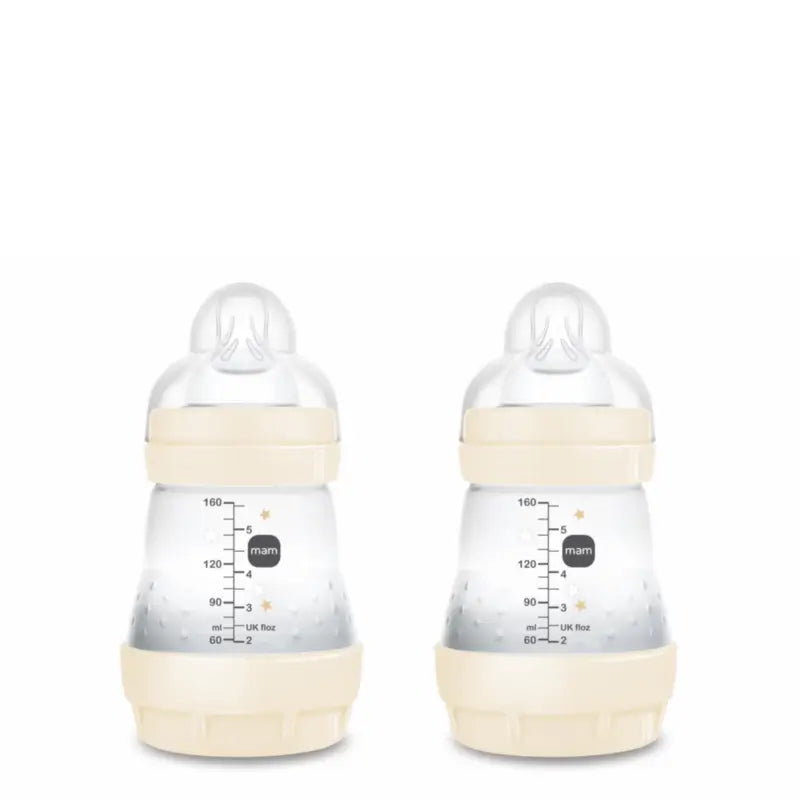 Mam Baby Easy Start Bottiglia neutra anticolica lucida, 2X160Ml