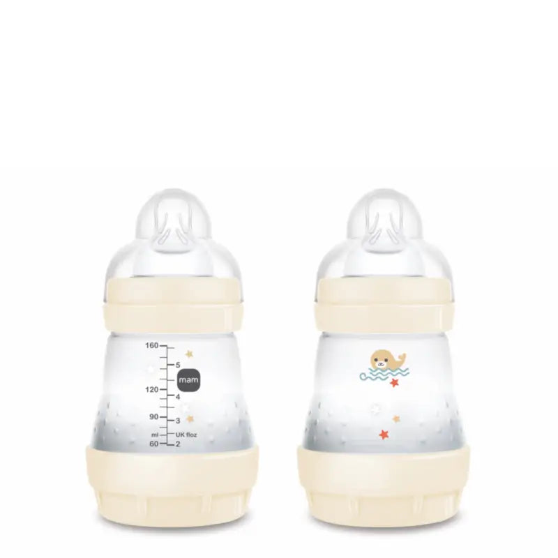 Mam Baby Easy Start Bottiglia neutra anticolica lucida, 2X160Ml
