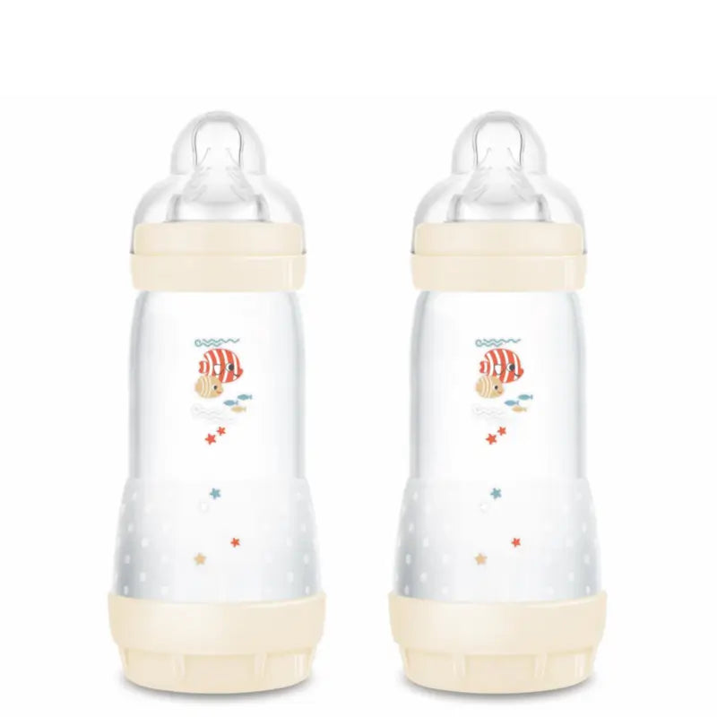 Mam Baby Easy Start Bottiglia neutra anticolica lucida, 2X320Ml