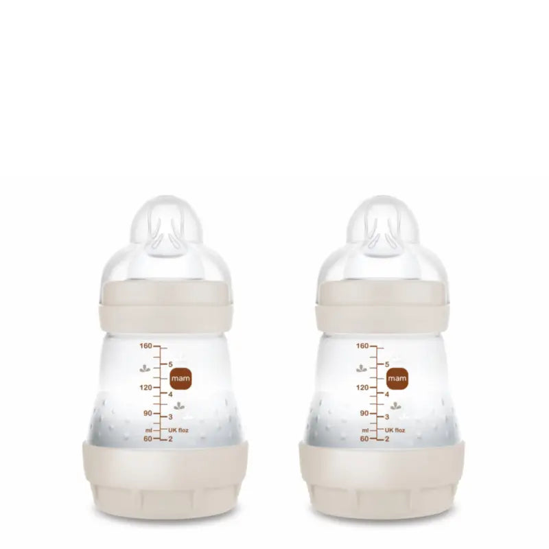 Mam Baby Easy Start Biberon anticolica neutro opaco, 2X160 ml