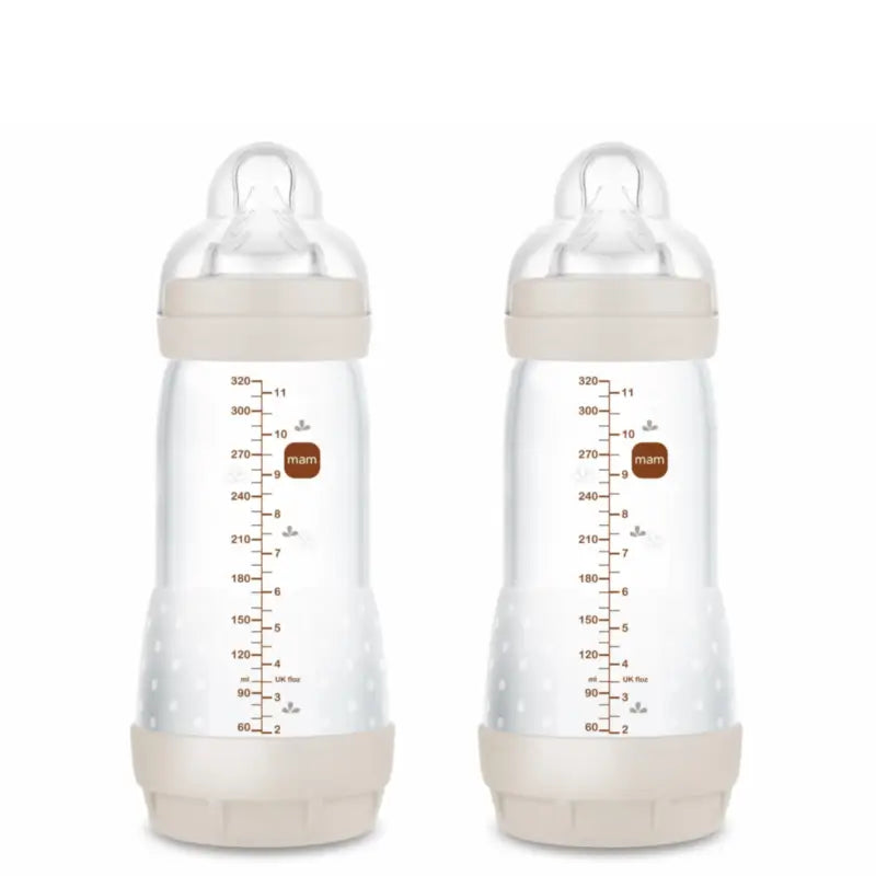 Mam Baby Easy Start Biberon anticolica neutro opaco, 2X320Ml