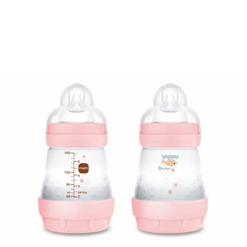 Bottiglia anticolica Mam Baby Easy Start Rosa brillante, 2X160Ml