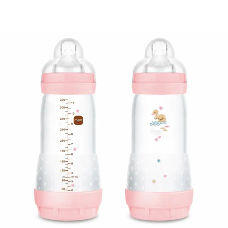 Bottiglia anticolica Mam Baby Easy Start Rosa brillante, 2X320Ml