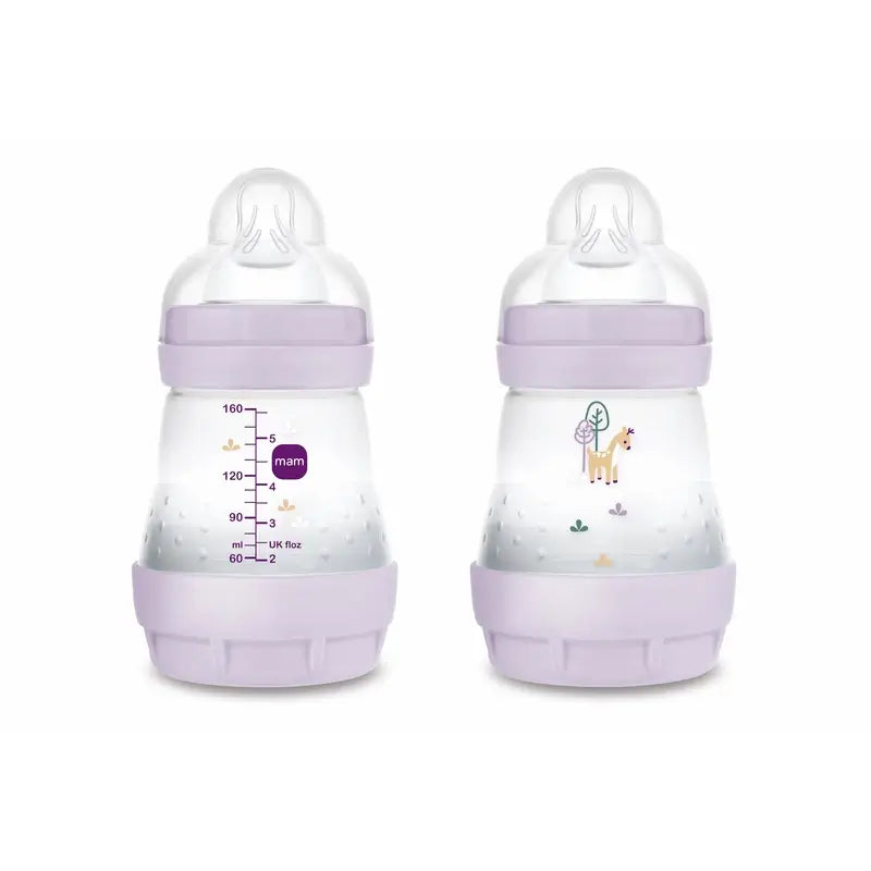 Bottiglia anticolica Mam Baby Easy Start Rosa opaco, 2X160Ml