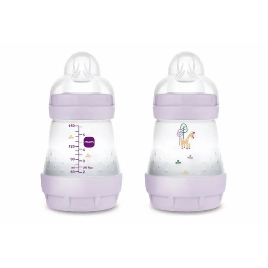 Bottiglia anticolica Mam Baby Easy Start Rosa opaco, 2X160Ml