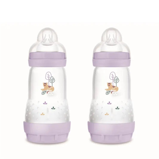 Biberon Mam Baby Easy Start Anticolica Rosa Opaco, 2X260Ml
