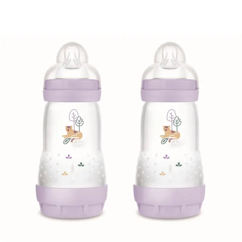 Biberon Mam Baby Easy Start Anticolica Rosa Opaco, 2X260Ml