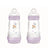 Biberon Mam Baby Easy Start Anticolica Rosa Opaco, 2X260Ml