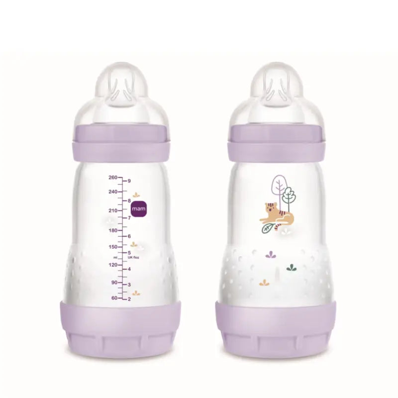 Biberon Mam Baby Easy Start Anticolica Rosa Opaco, 2X260Ml