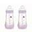 Biberon Mam Baby Easy Start Anticolica Rosa Opaco, 2X260Ml
