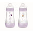 Biberon Mam Baby Easy Start Anticolica Rosa Opaco, 2X260Ml