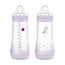 Biberon Mam Baby Easy Start Anticolica Rosa Opaco, 2X320Ml