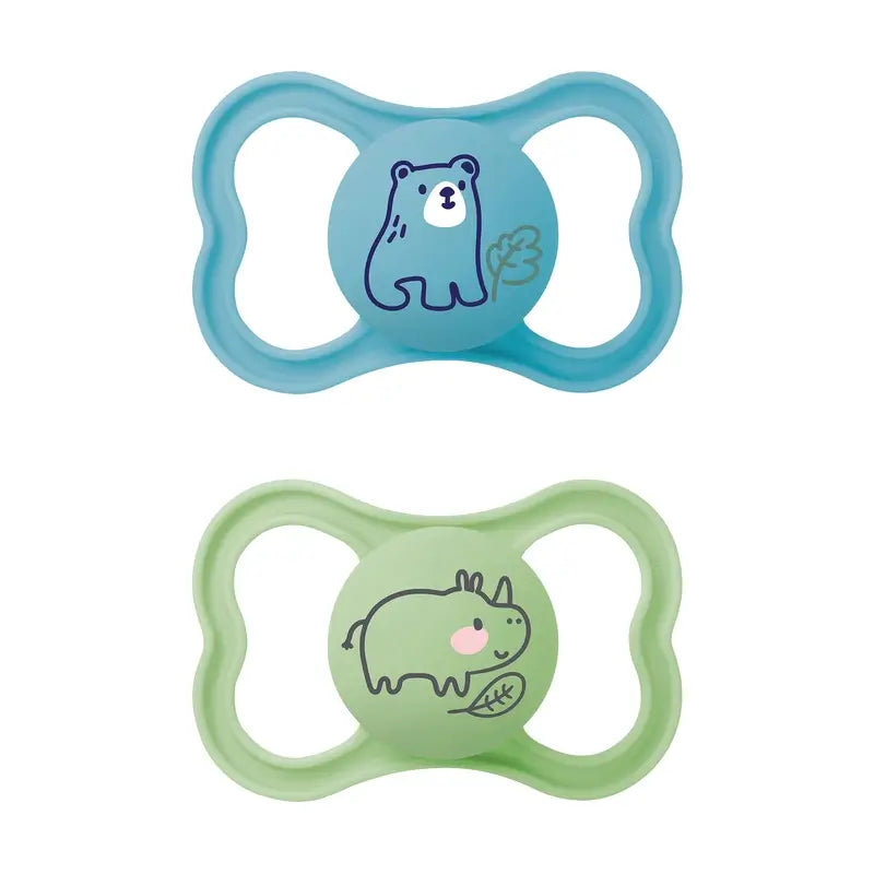 Mam Baby Pacifier Air Silicone Blu +16M, 2 unità