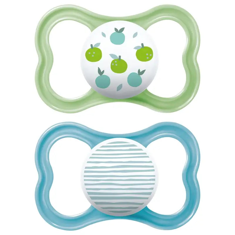 Mam Baby Pacifier Air Silicone Blu +16M, 2 unità