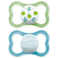 Mam Baby Pacifier Air Silicone Blu +16M, 2 unità
