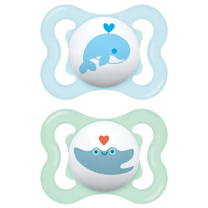 Mam Baby Pacifier Air Silicone Blu 2-6M, 2 unità