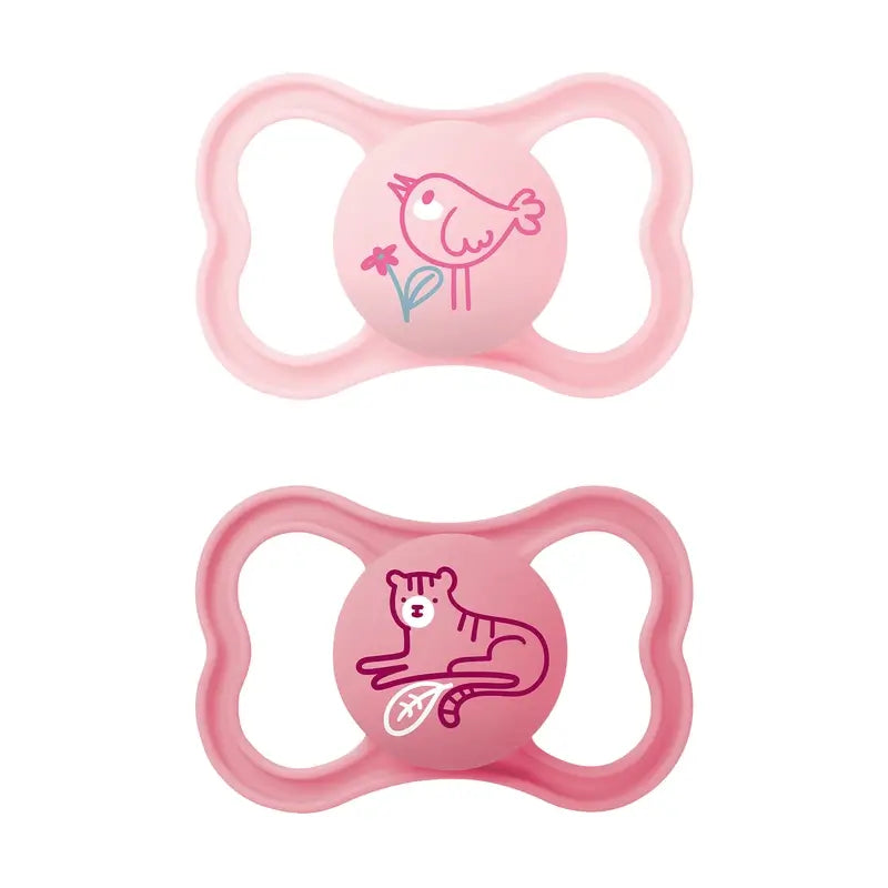 Mam Baby Pacifier Air Silicone Rosa +16M, 2 unità
