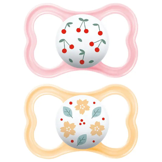Mam Baby Pacifier Air Silicone Rosa +6M, 2 unità