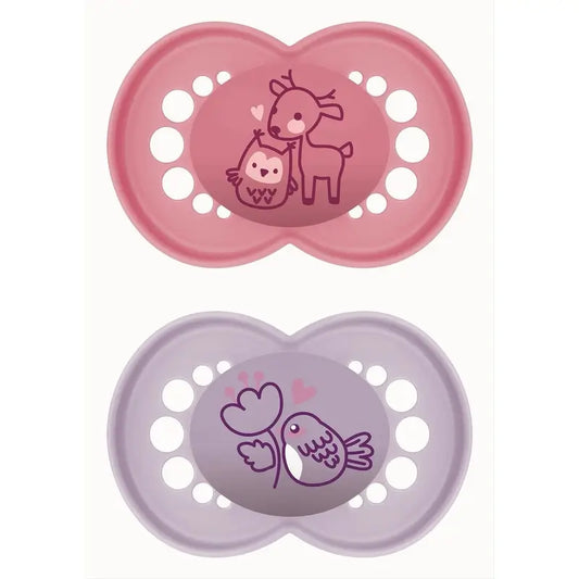 Ciuccio per bambini Mam Original Latex Pink Animal +6M, 2 unità