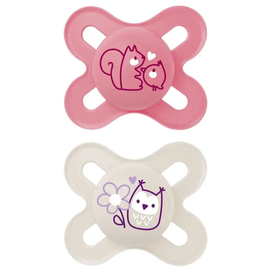 Mam Baby Pacifier Original Start Latex Animal Pink 0-2M, 2 unità