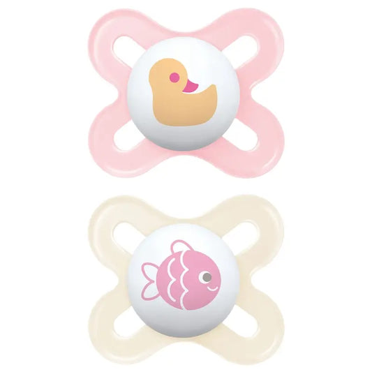 Mam Baby Soother Original Start Silicone rosa pastello 0-2M, 2 unità