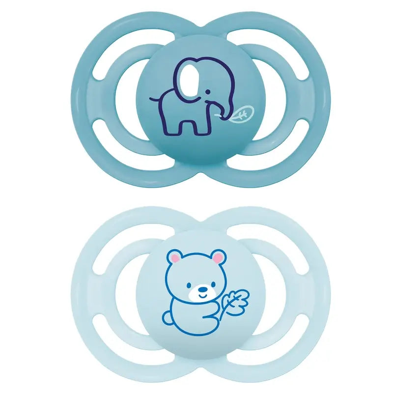 Mam Baby Ciuccio perfetto in silicone blu +6M, 2 unità