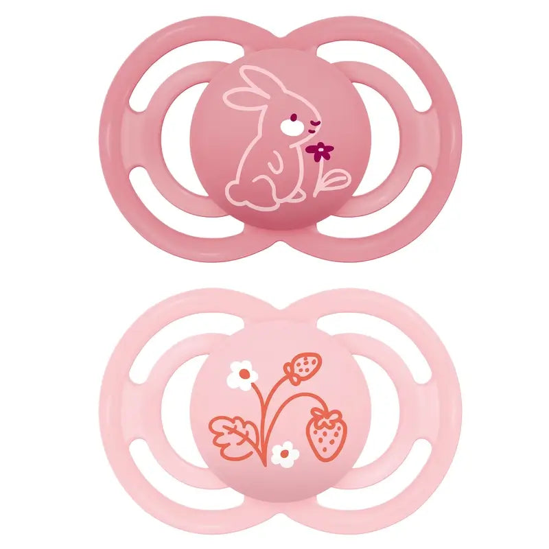 Mam Baby Pacifier Perfetto Silicone Rosa +16M, 2 unità
